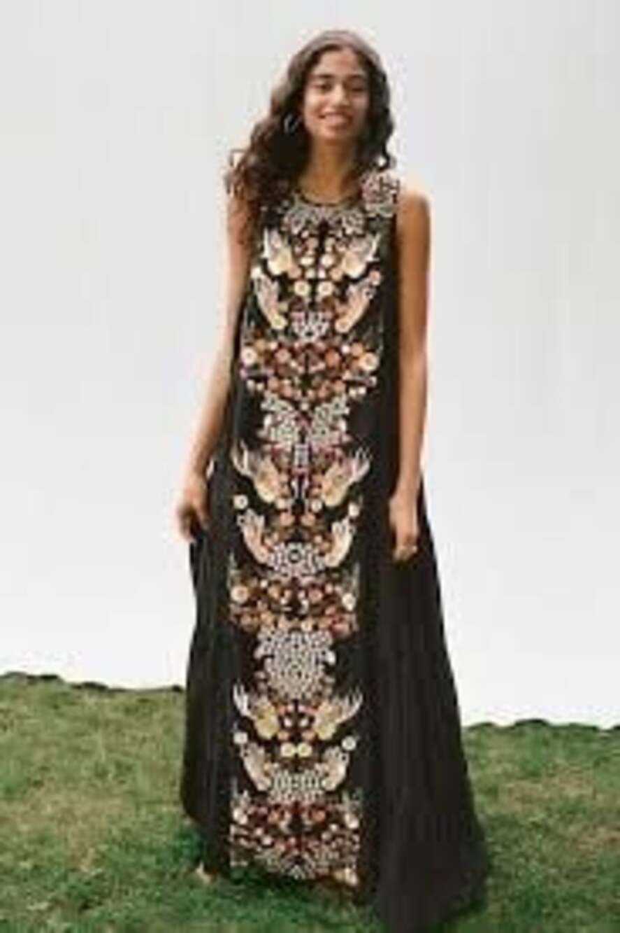 Samant Chauhan x Anthropologie Jacaranda Tiered Maxi Dress